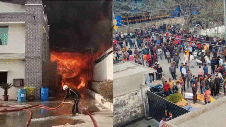 परफ्यूम बनाने वाली फैक्टरी में लगी आग, सिलिंडरों के धमाके की आवाज से गूंजा सेलाकुई, मची अफरा-तफरी