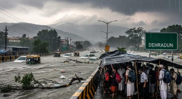Dehradun में भारी बारिश और आपदा का खतरा